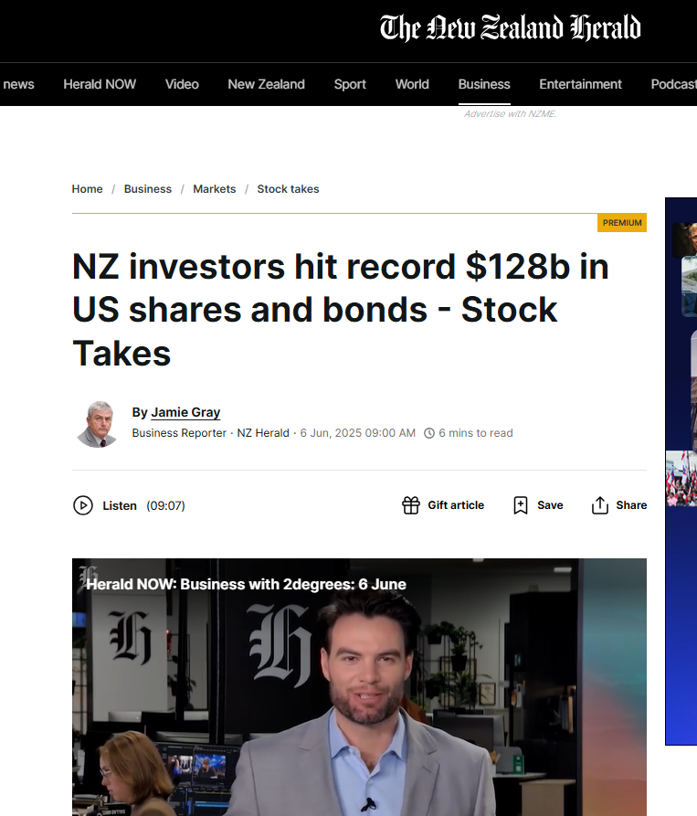 moomoo launches in NZ – screenshot of media coverage of trading app for Kiwi investors