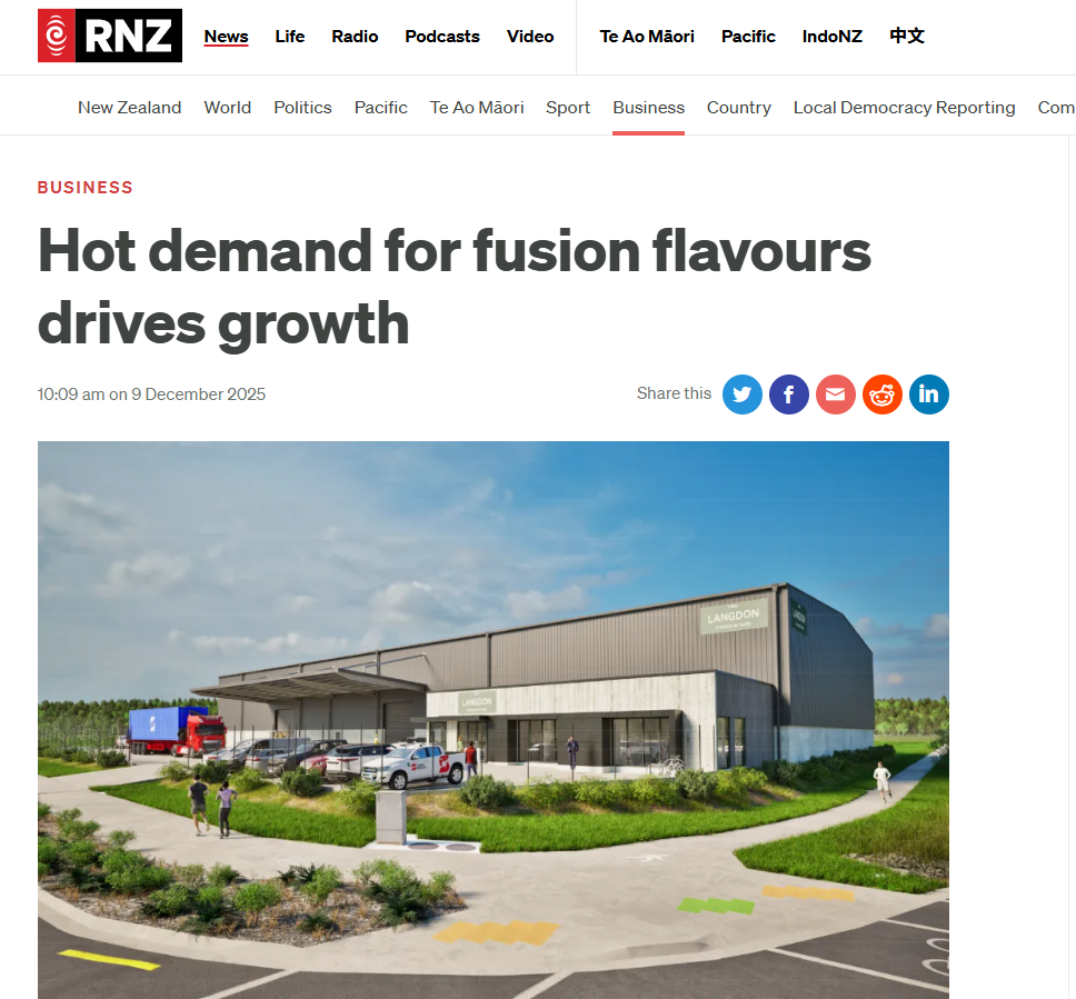 Screenshot of RNZ coverage on food ingredient expansi
