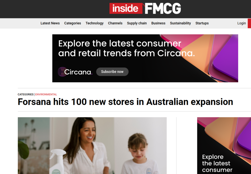 Screenshot of Inside FMCG Australia coverage on rainwater tank safety NZ