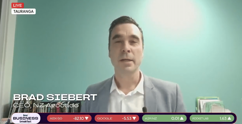 Screenshot of TVNZ Breakfast coverage of New Zealand avocado consumption and the domestic growth opportunity for growers.