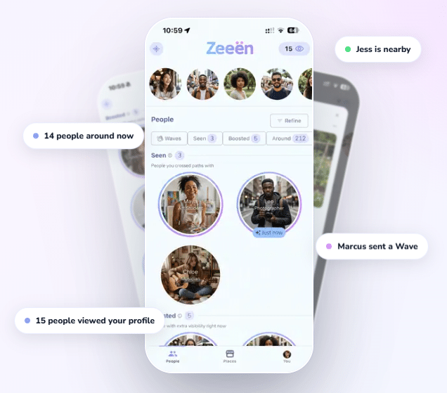 Zeeën social discovery app helping people find others with shared interests